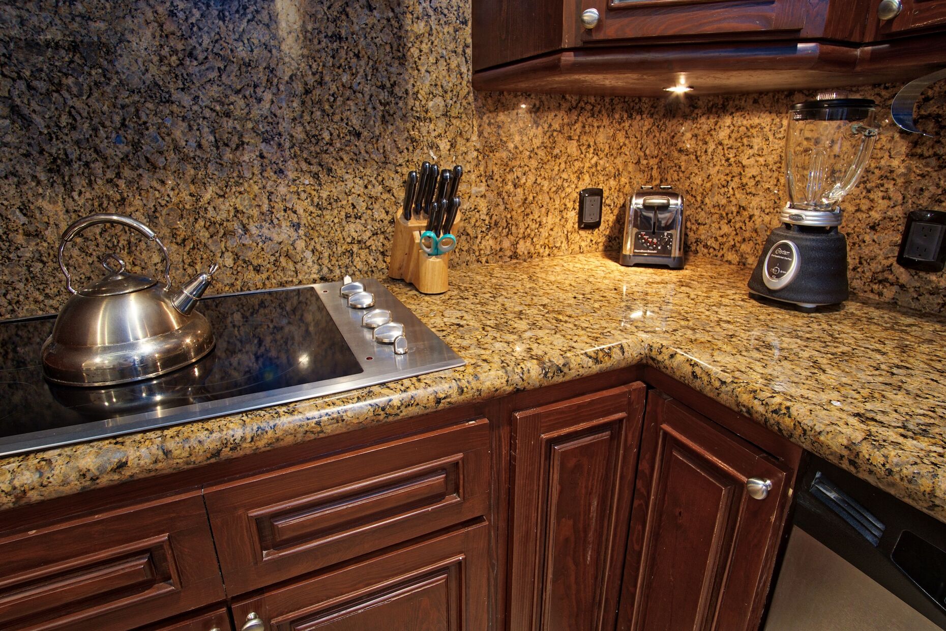 Kitchen detail. Nice granite counters.