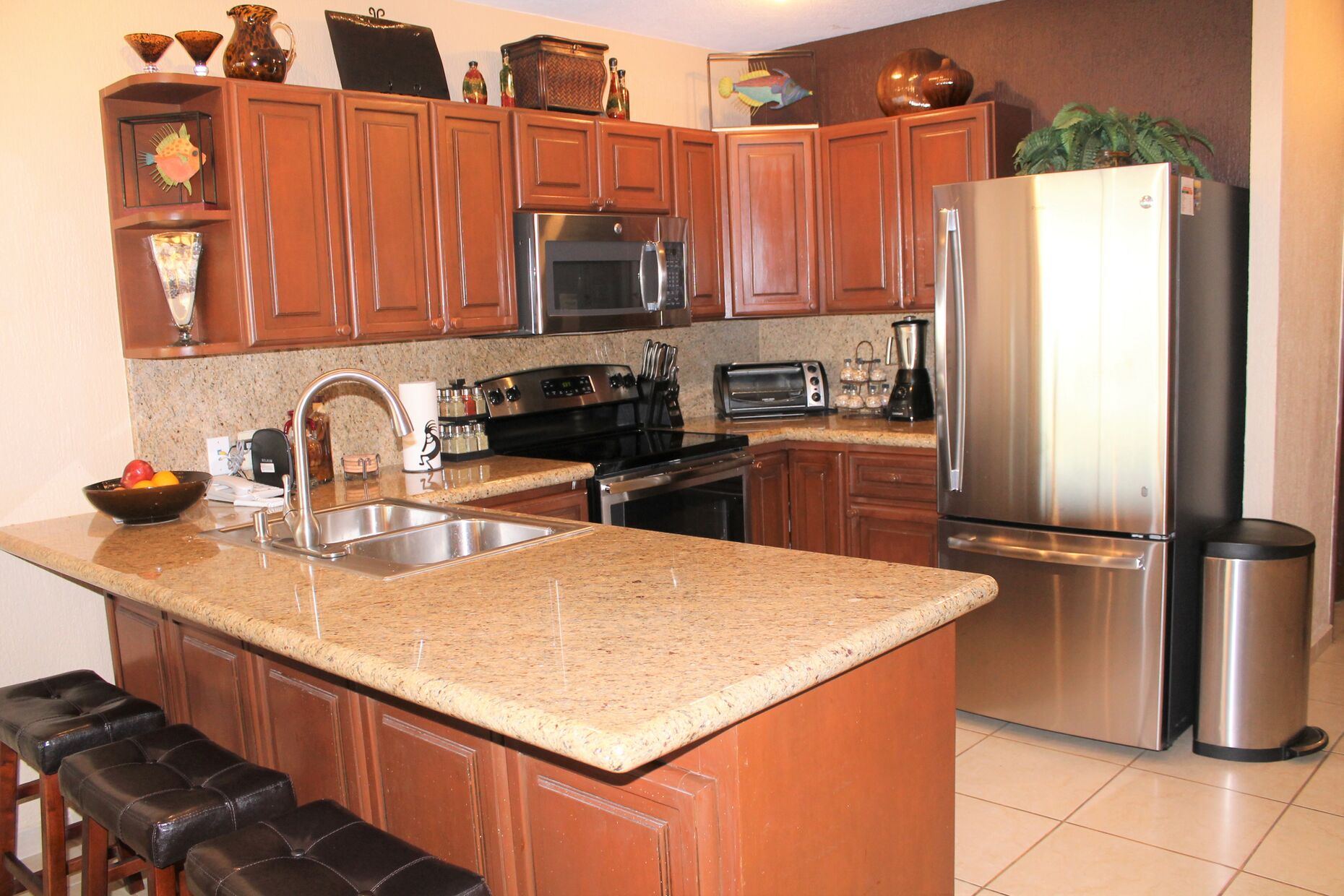 Kitchen - all new stainless steel appliances.