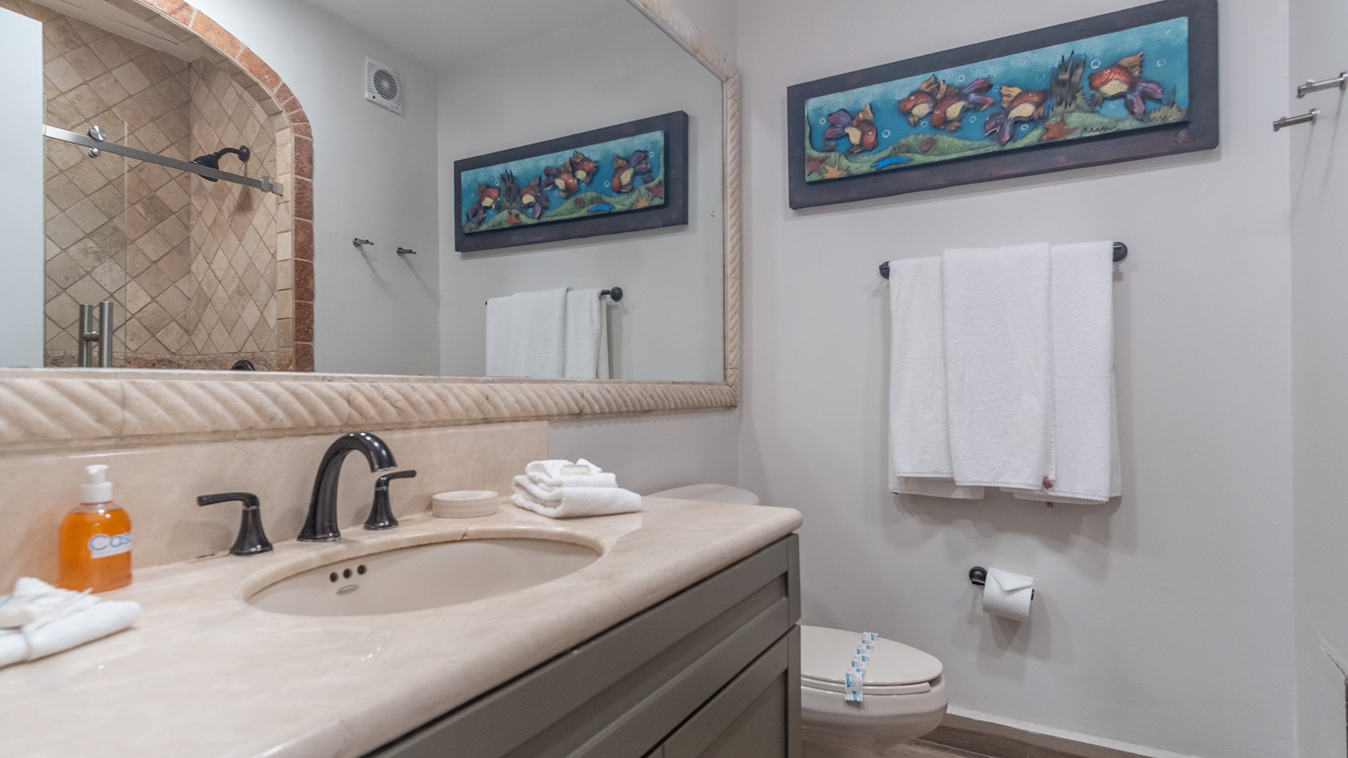 The second bathroom.