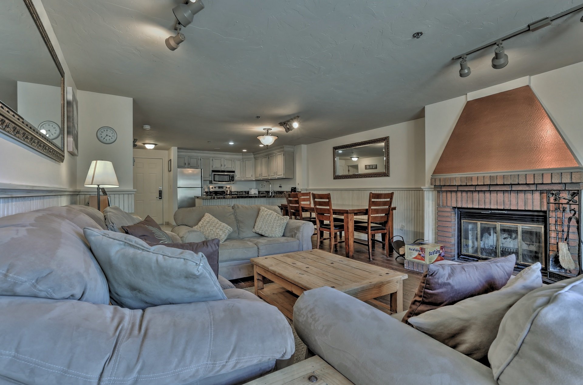 Kitchen,Dining room and Living room  at Snowblaze 202 - Park City