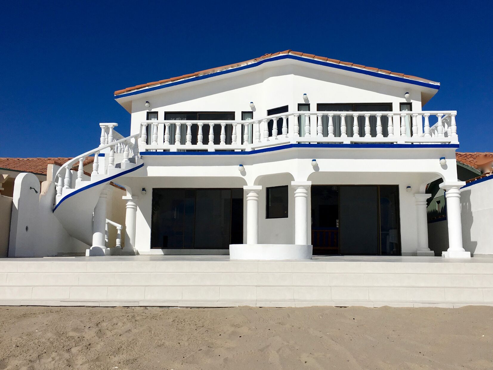 View of the house from the beach
