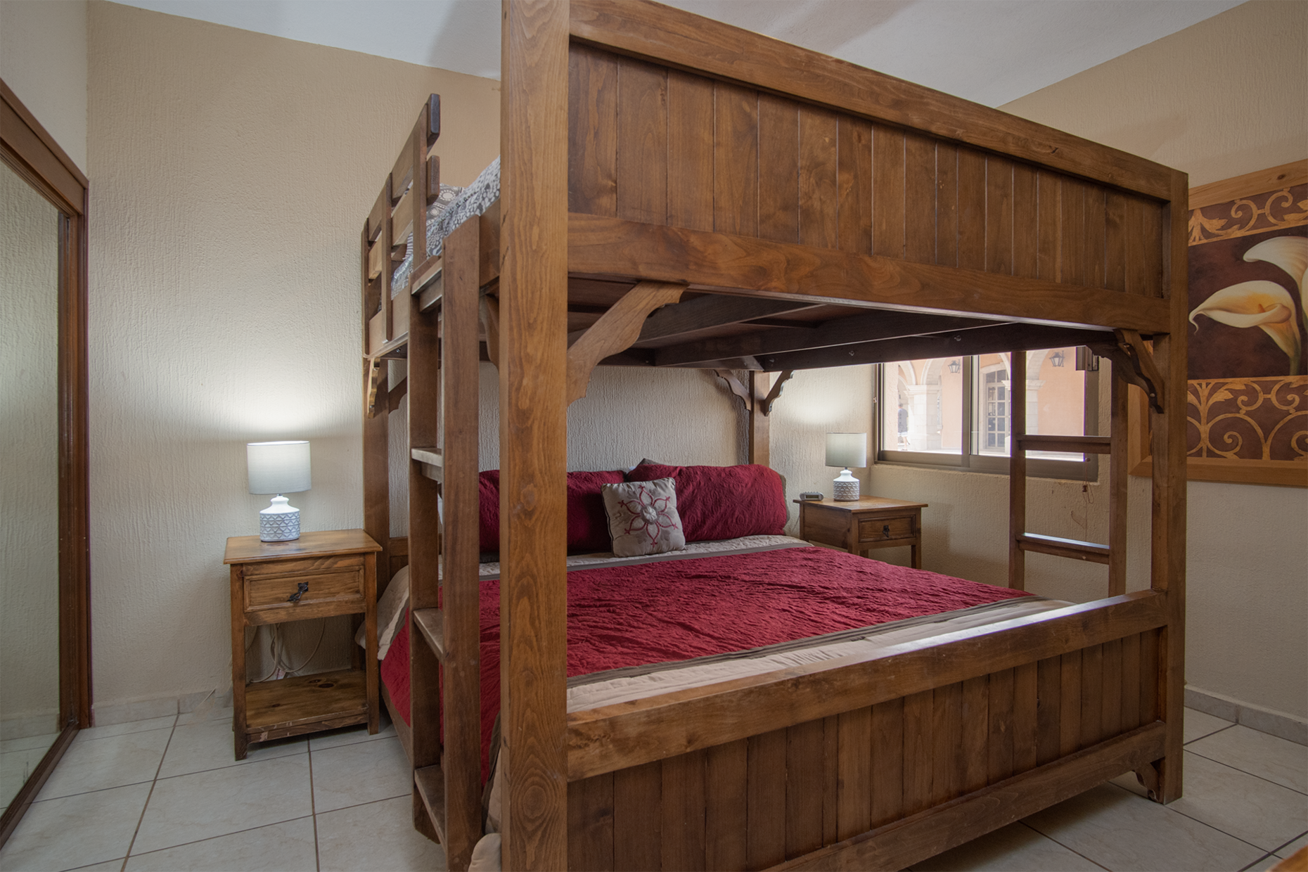 bunk beds are large in the first bedroom