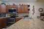 large granite counter top in kitchen