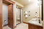 Glass shower and water closet