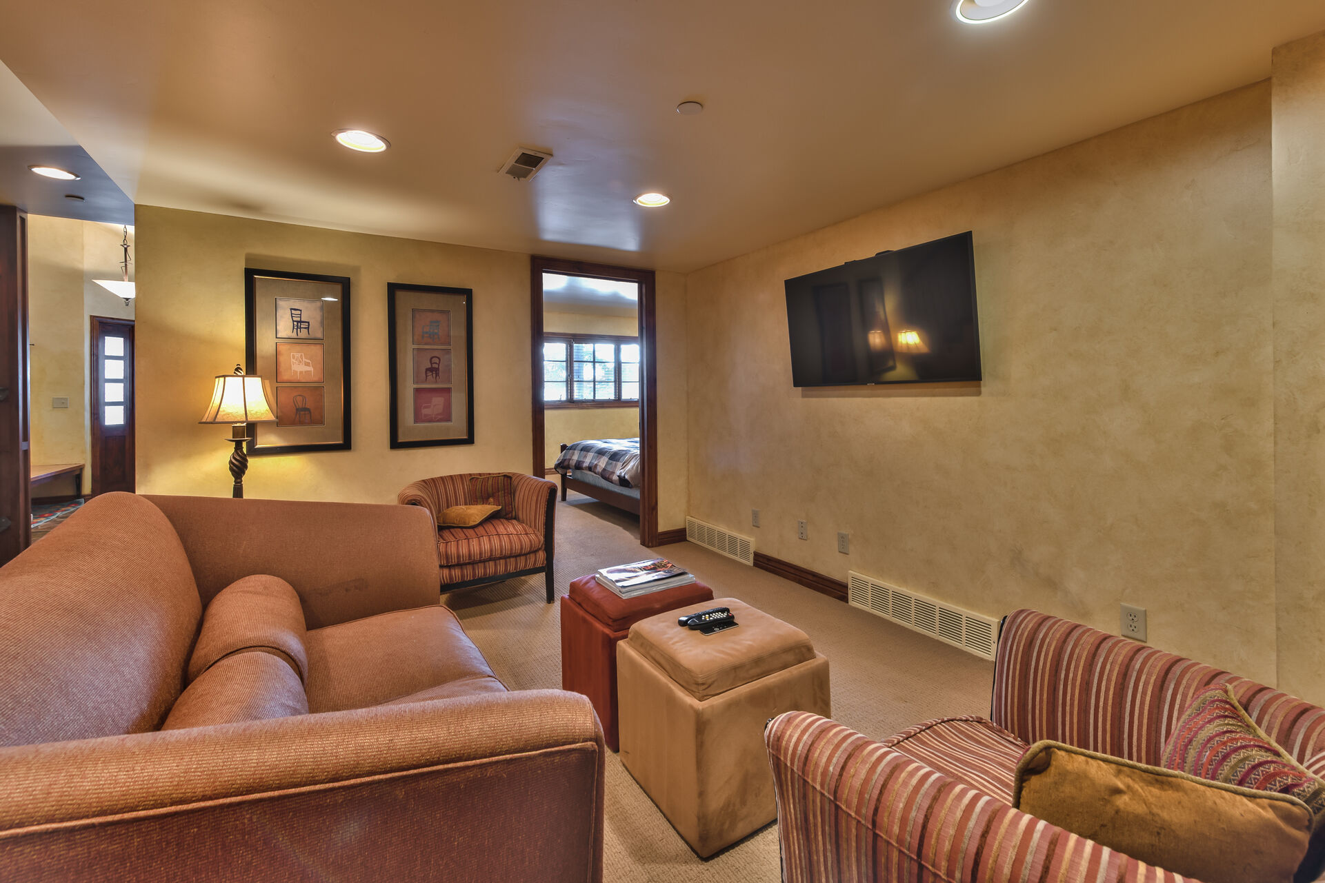 Lower Level Family Room with 50