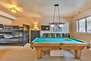 Bunk Room/Game Room with two sets of twin bunk beds and pool table