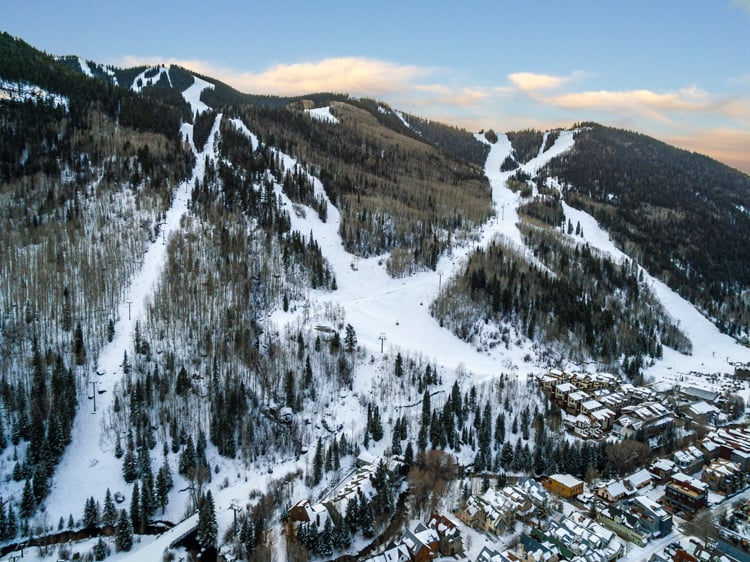 Aerial View of the Telluride Ski Resort
