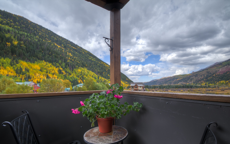 Deck view from this vacation home Telluride