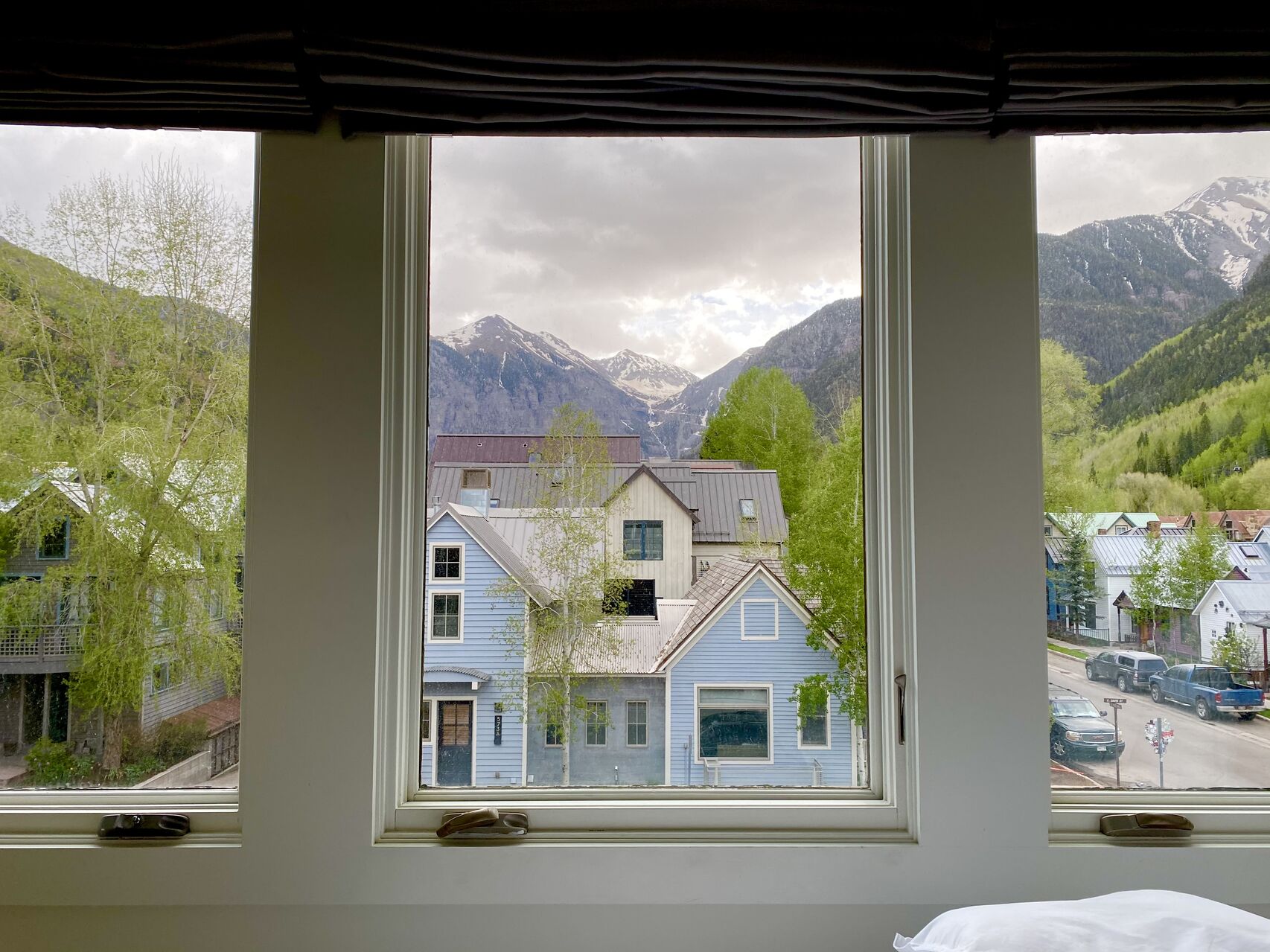 Outside view from inside our Telluride condo rental