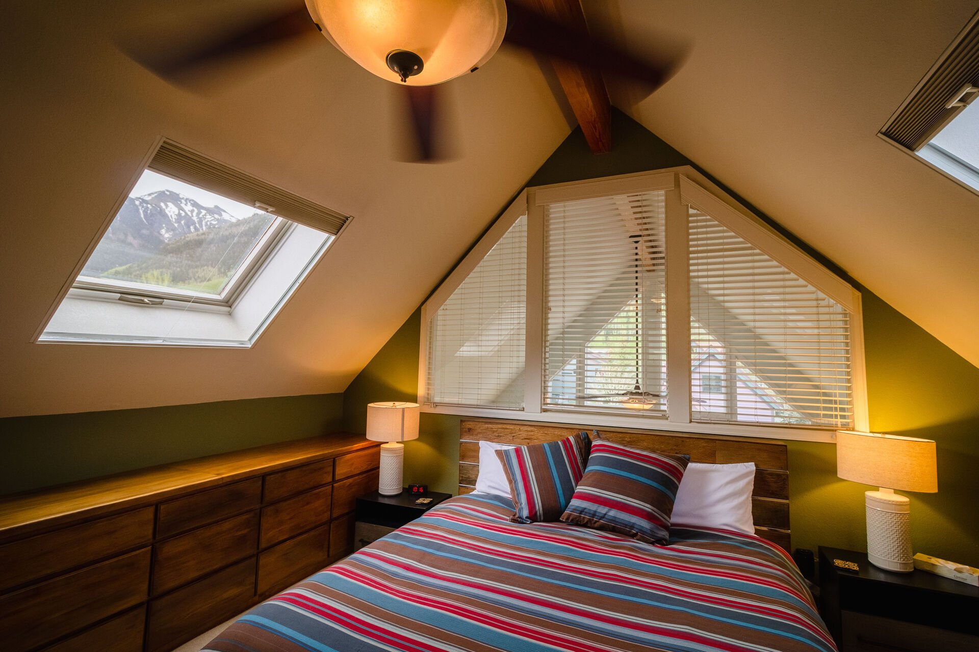 Bedroom with King Bed and Skylight