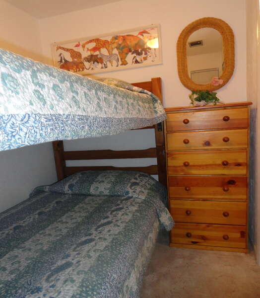 Bonus room with bunk beds.