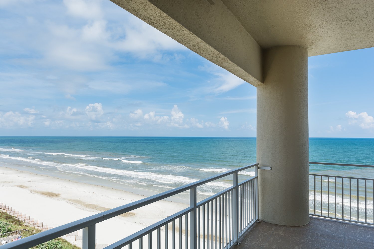 This is a New Smyrna Beach condo rental oceanfront condo with northern exposure.
