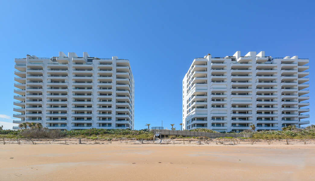 View of the complex from the beach.