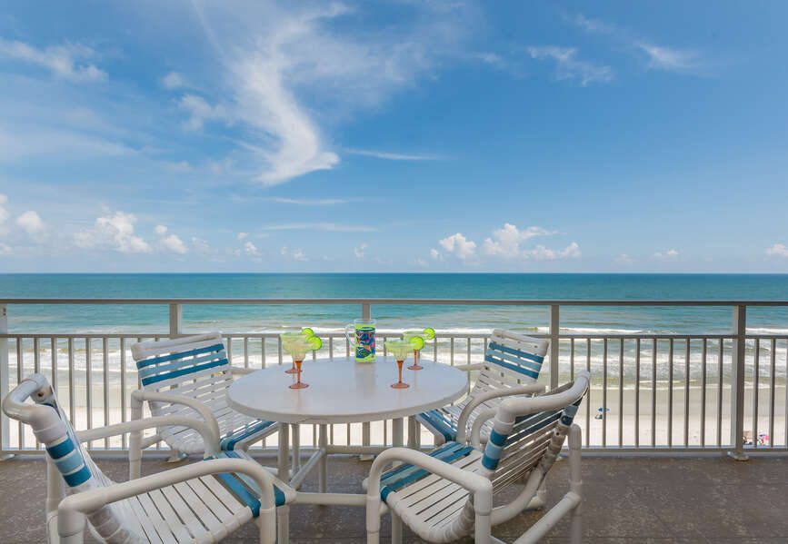 Ocean views from this new smyrna beach condo rental oceanfront.