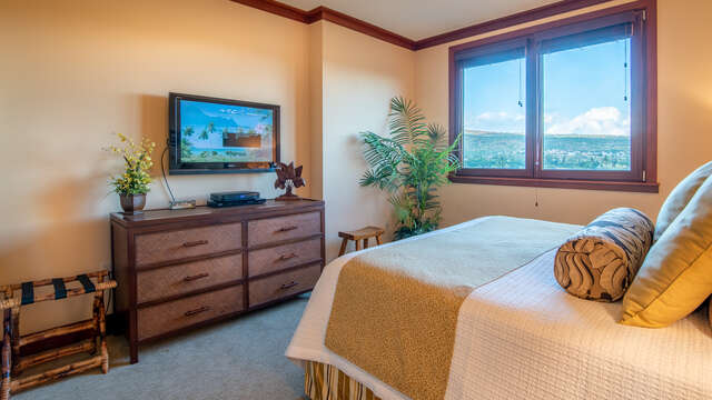Spacious Master Bedroom with a King Size Bed inside Beach Villas OT-603