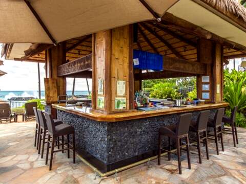 The Private Beach Bar of the Beach Villas community.