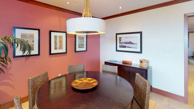 Dining Area with Seating for Six in our Oahu Vacation Rental