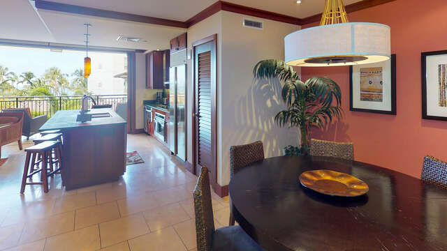 Dining and Kitchen Area in our Oahu Vacation Rental