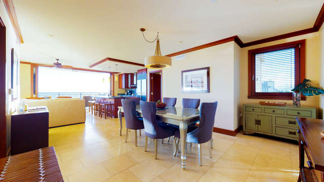 Dining Room and Kitchen inside Our Ko Olina Beach Villa