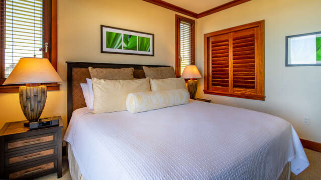 Master Bedroom with Extra Natural Lighting inside our Ko Olina Beach Villa