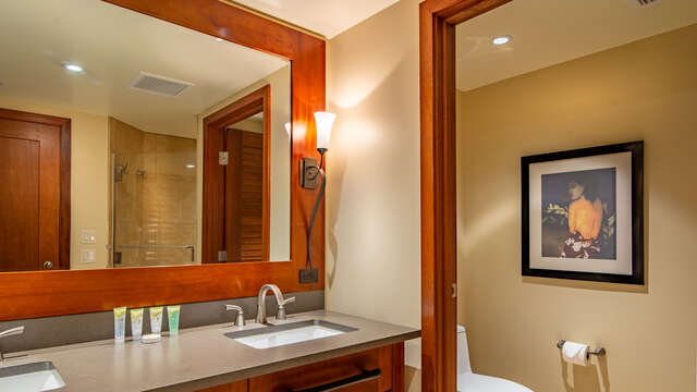 The Master Bathroom has Dual Sinks, a Deep Soaking Tub and Walk-in Shower