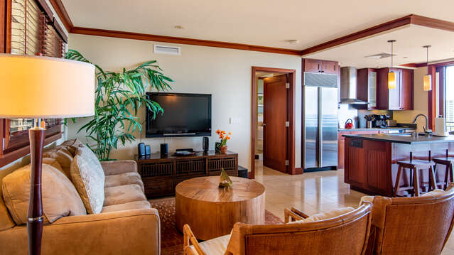The Living Area with Comfortable Seating Inside Beach Villas BT-901