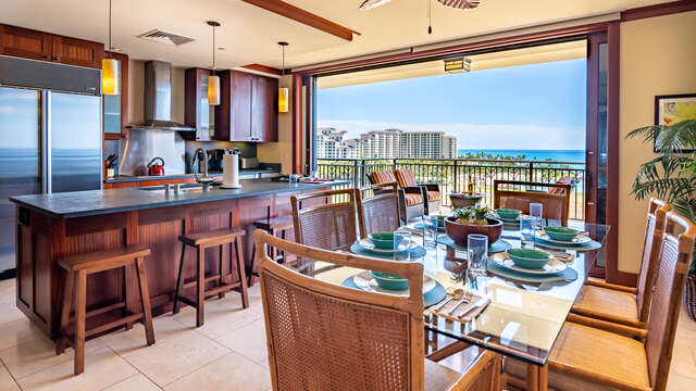 Kitchen and Dining Area inside the Beach Villas BT-901