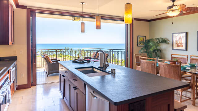 Kitchen and Dining Area inside our Ko Olina Beach Rental