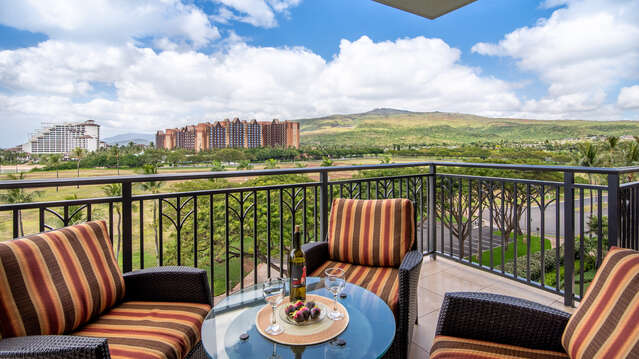You also have a View of the Mountains from the Lanai when Staying at Beach Villas BT 608
