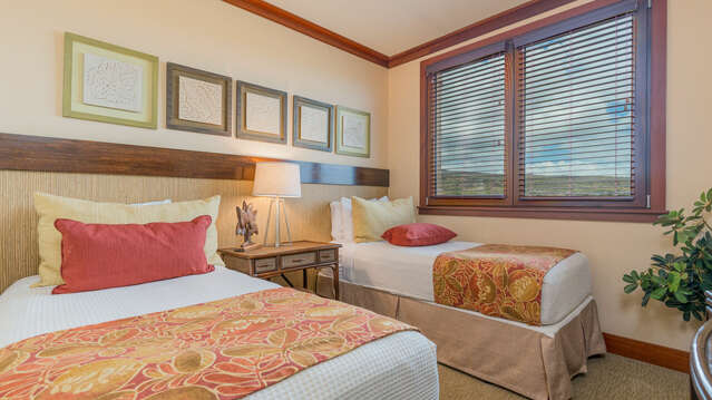 Beach Villas OT-603's  Second Bedroom, with Twin Beds