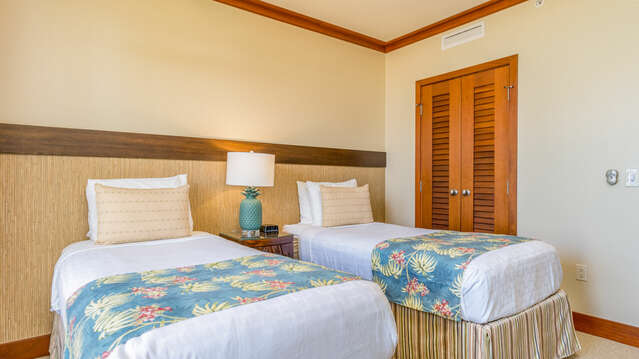 The Second Bedroom has Extra Long Twin Beds that can be Converted into a King Bed
