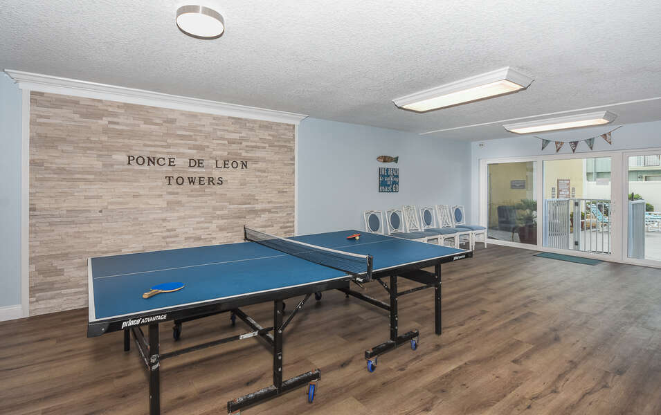 Ping pong table in the Ponce de Leon towers clubhouse.