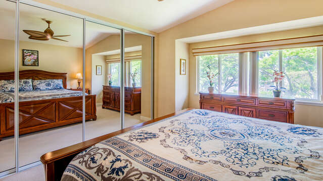 Large Mirror in Master Bedroom of Our Ko Olina Condo Rental in Oahu.