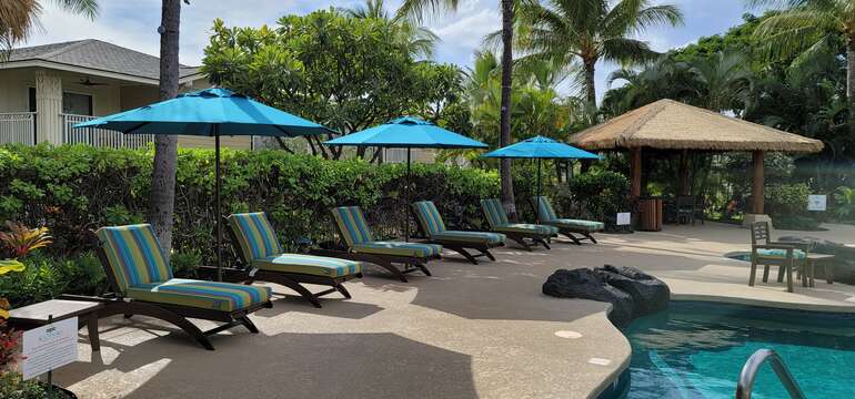 Loungers and Cabanas at the Pool
