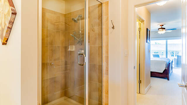 The Master Bath has a Walk-In Shower as well as a Tub fro Soaking