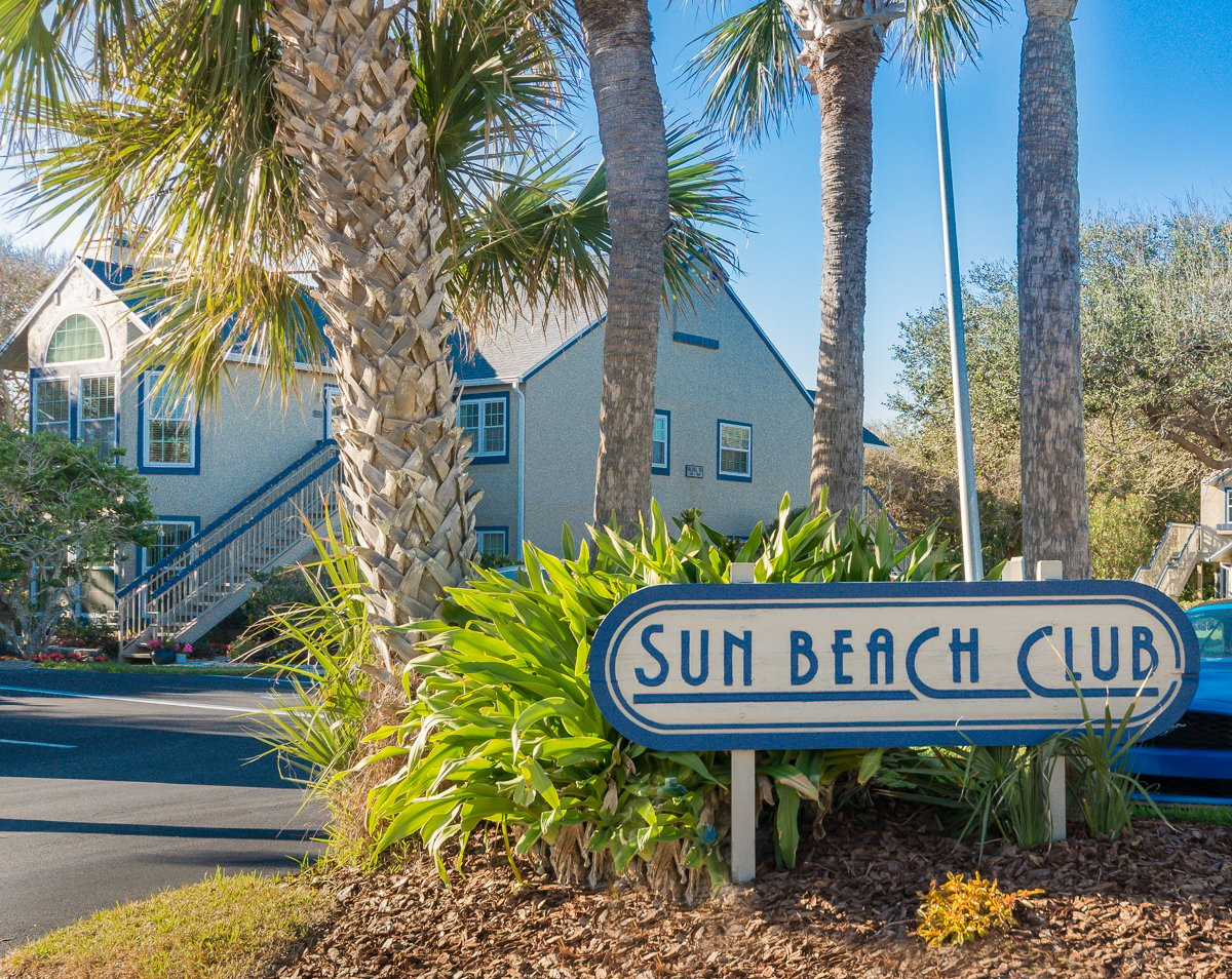 This New Smyrna Beach condo as seen from the road.