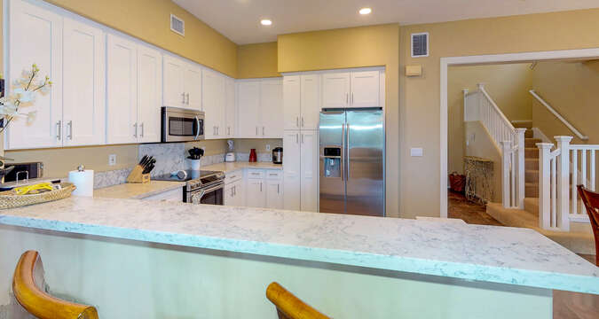 An Image of the Kitchen with Upgraded Appliances.