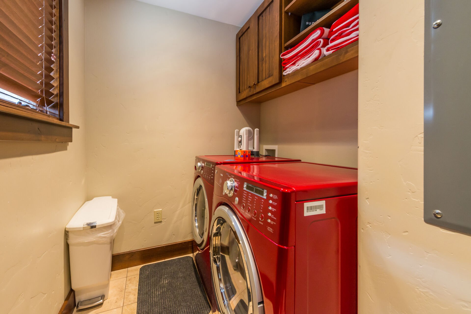 Laundry Room with full-size washer/dryer on lower level