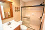 Spacious shower and water closet