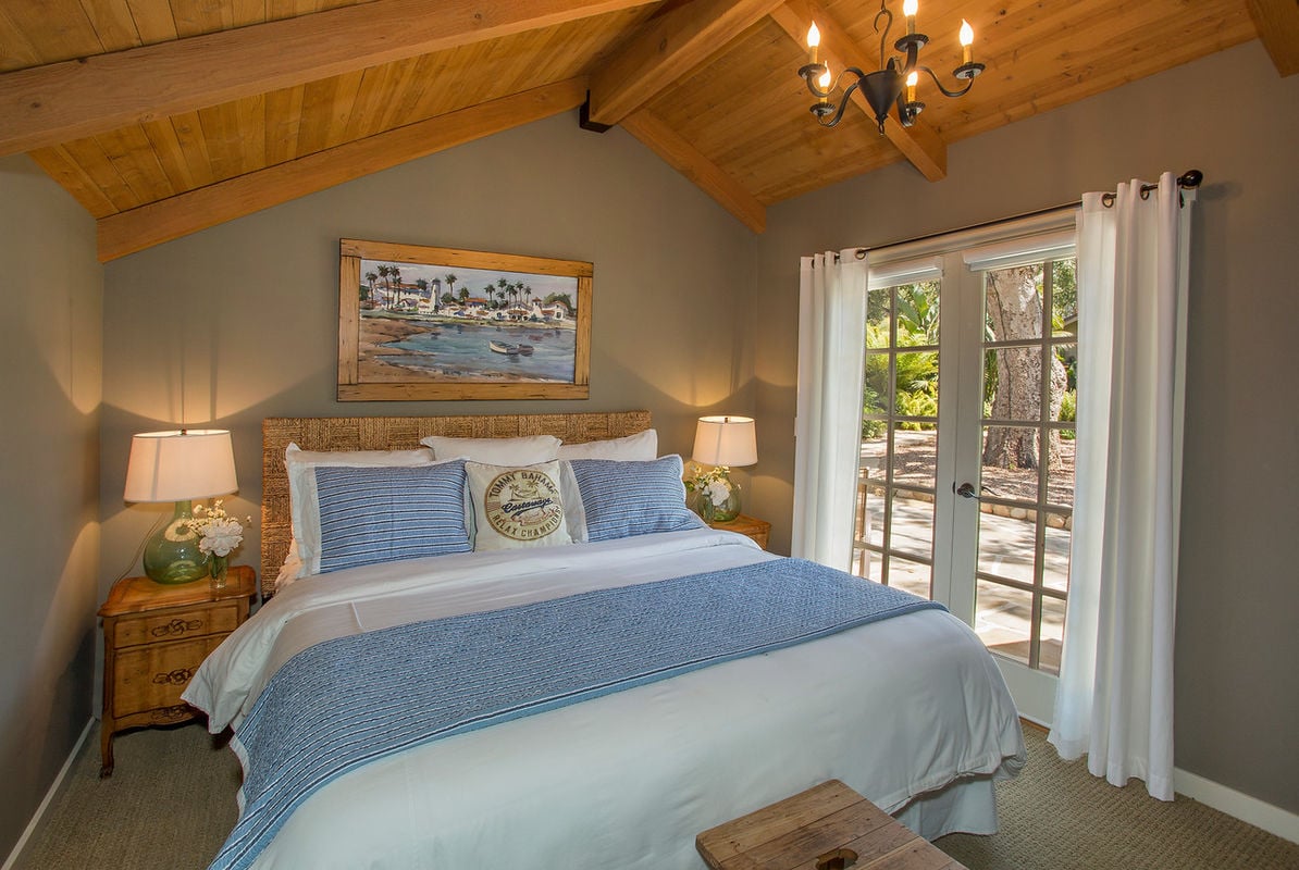 Pool Cottage Bedroom opens to pool