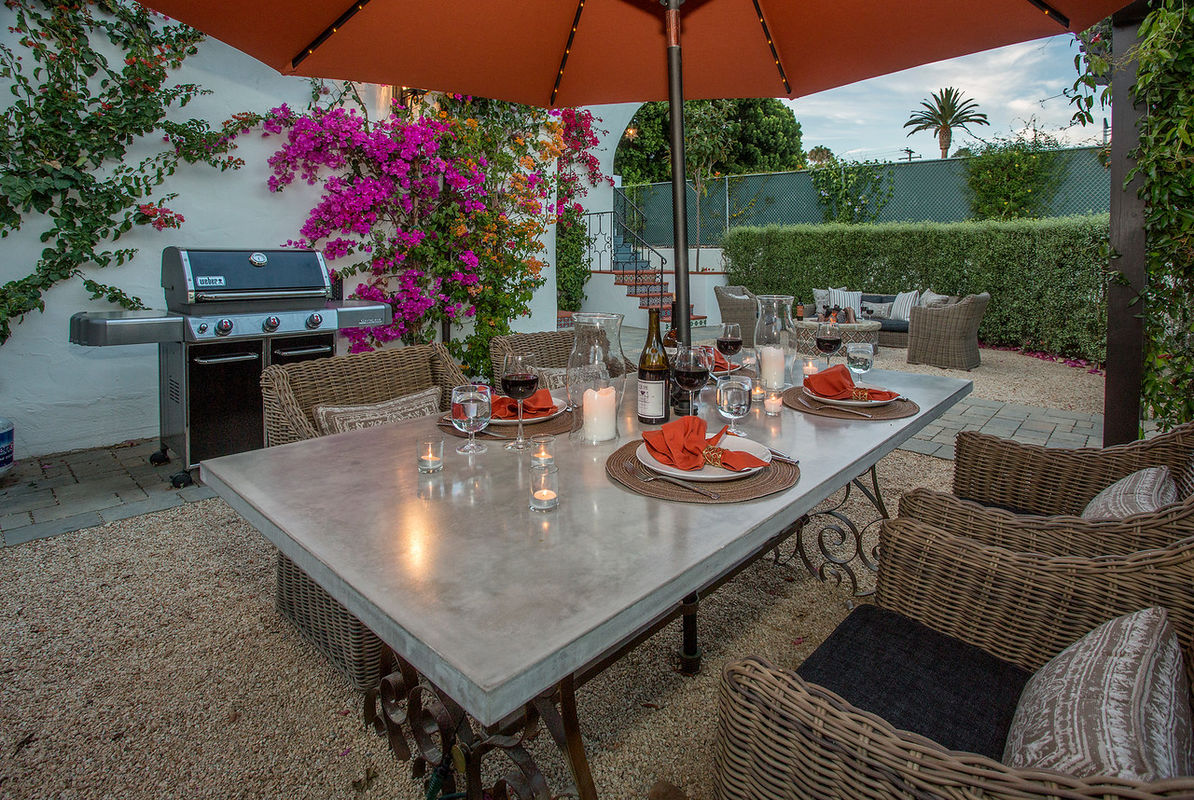Dine outside on the wonderful patio