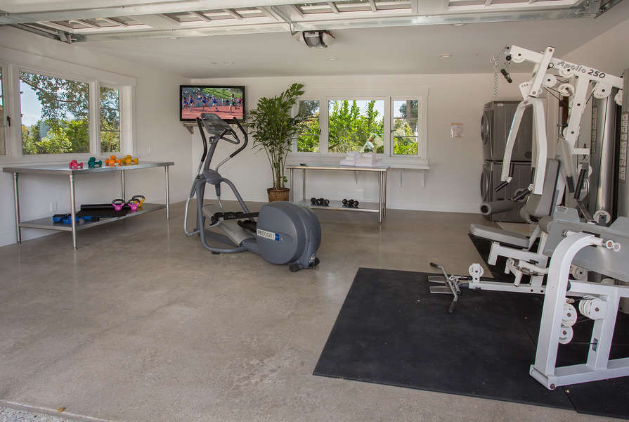 Casita Garage has been converted to an exercise room!