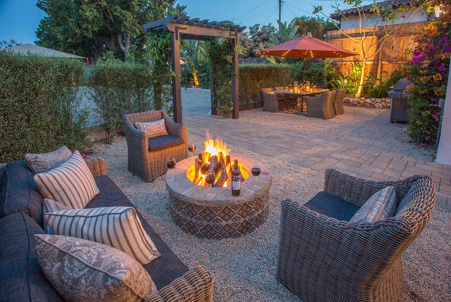 The fire pit is a great after dinner spot under the stars