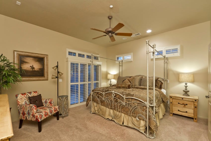 Lay in luxury in the master bedroom