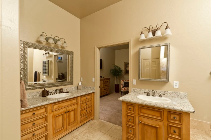 Two vanities make sharing a bathroom bare-able