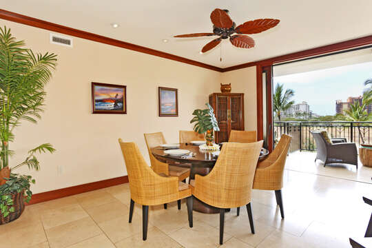 Dining Table with View at our Oahu Vacation House Rental