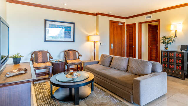 Beautifully Furnished Living Area in our Oahu Vacation House Rental
