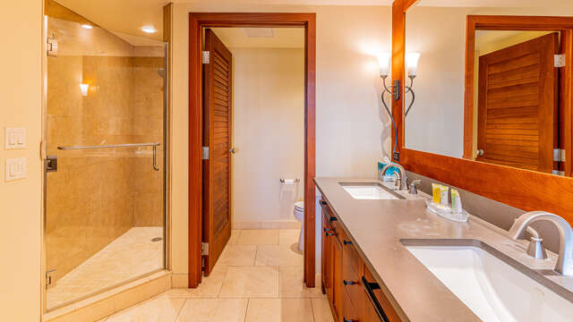The Master Bath also has a Large Walk-in Shower
