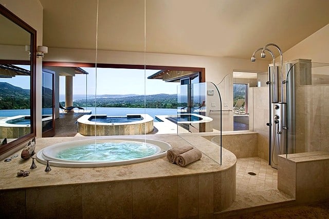Master Suite Spa Tub and Walk-In Shower