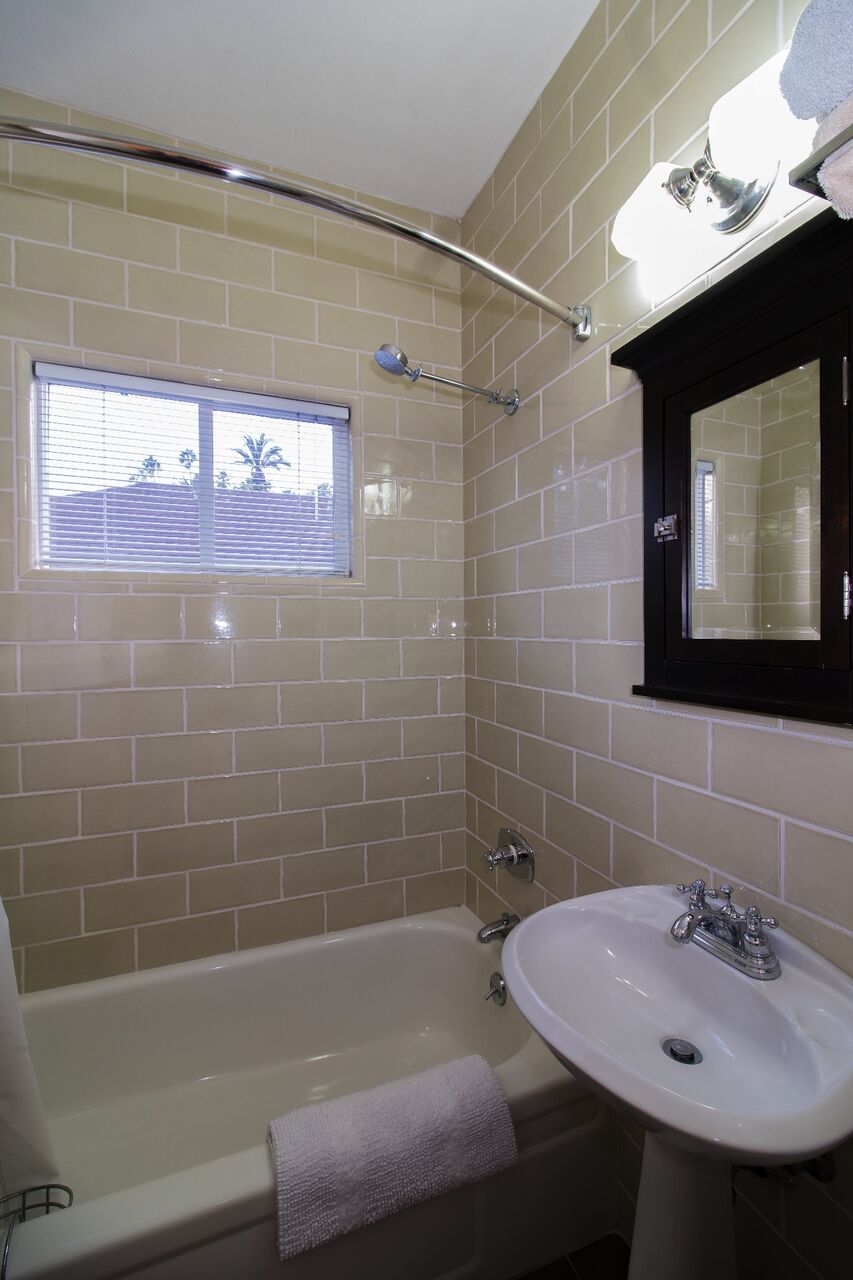 Guest Bathroom with a tub/shower combo